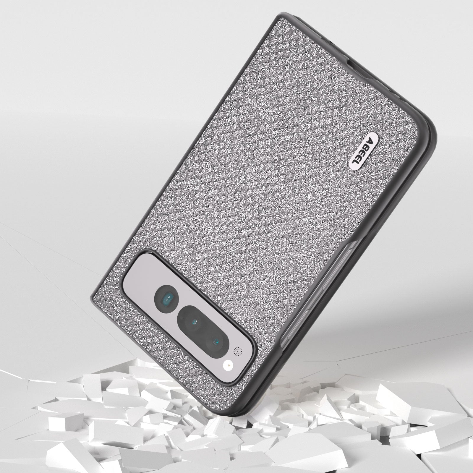 For-Google-Pixel-Fold-ABEEL-Diamond-Series-Black-Edge-Phone-Case(Black)