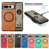 For-Google-Pixel-7-Pro-Solid-Color-Magsafe-Leather-Phone-Case(Black)