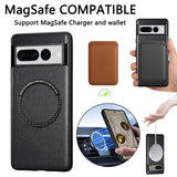 For-Google-Pixel-7-Pro-Solid-Color-Magsafe-Leather-Phone-Case(Black)
