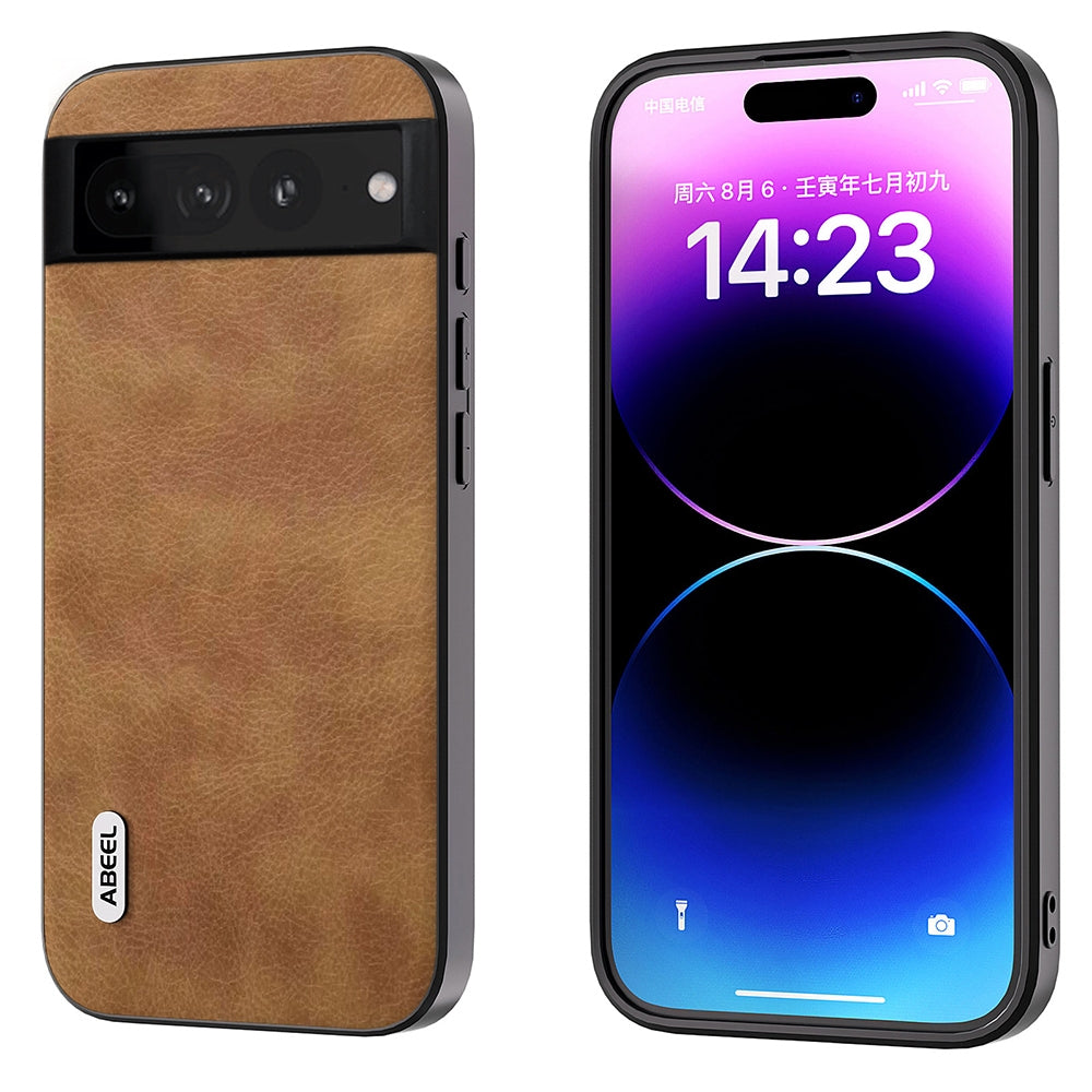 For-Google-Pixel-7-Pro-5G-ABEEL-Retro-Litchi-Texture-PU-Phone-Case(Brown)
