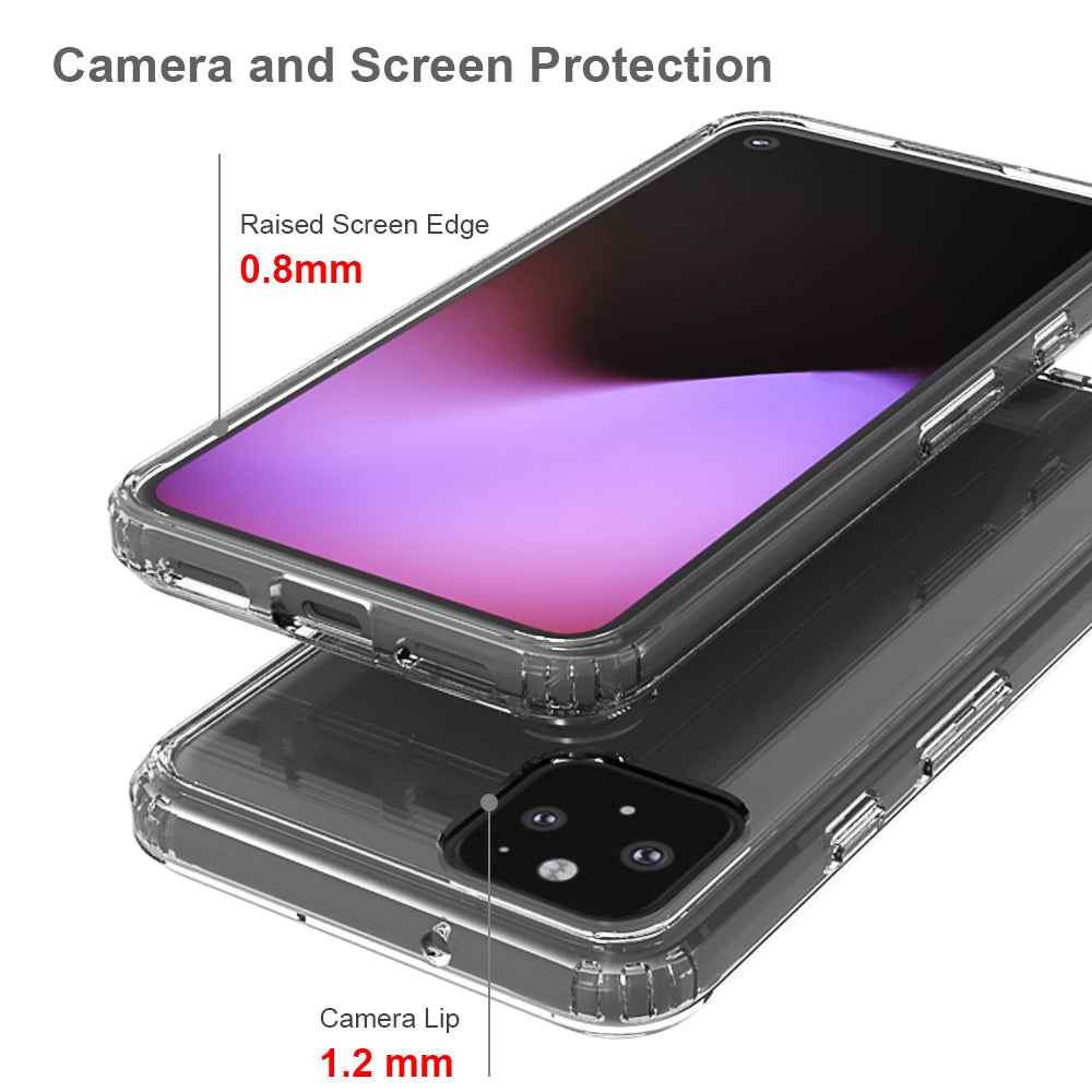 For-Google-Pixel-5-Scratchproof-TPU-+-Acrylic-Protective-Case(Transparent)