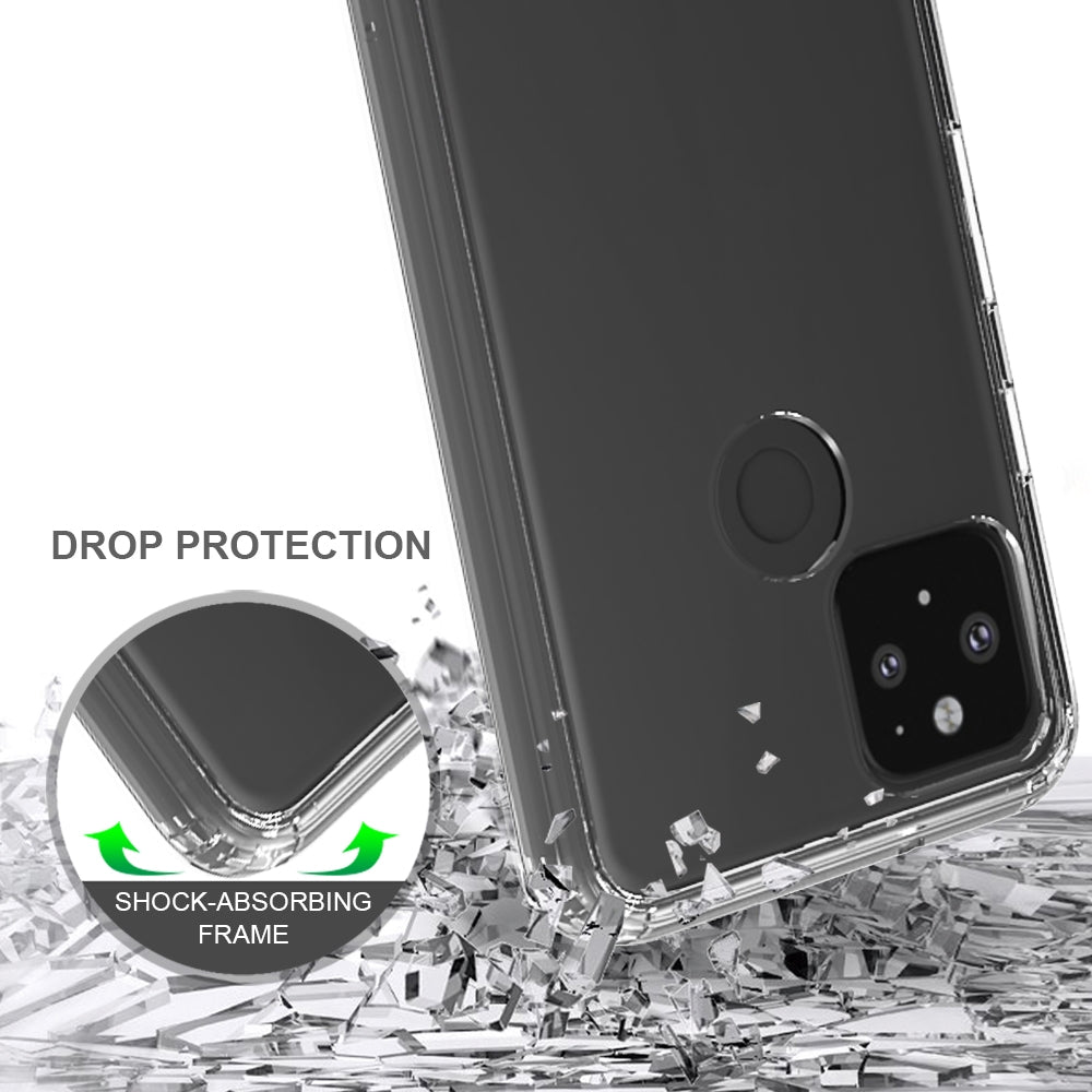 For-Google-Pixel-5-Scratchproof-TPU-+-Acrylic-Protective-Case(Transparent)