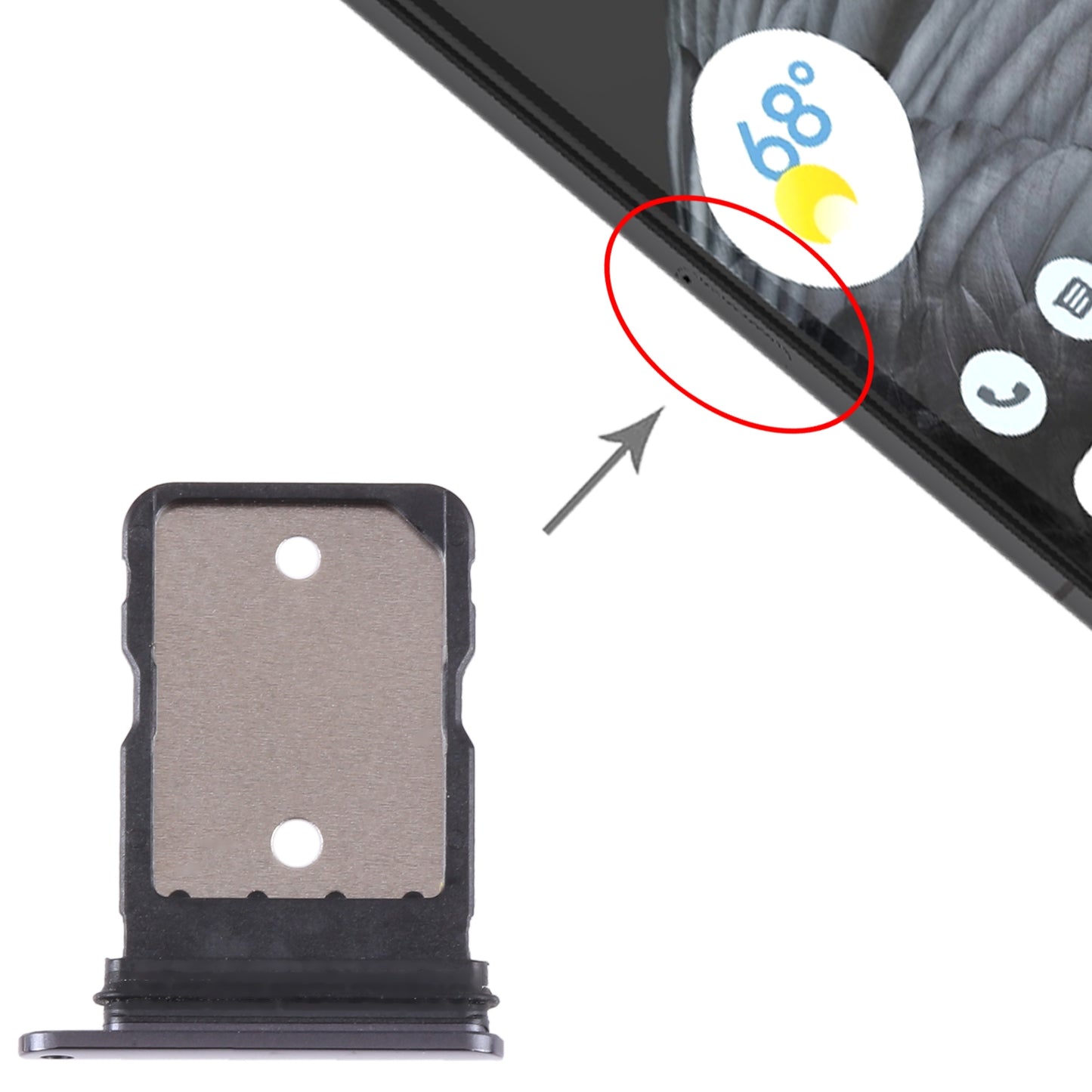SIM-Card-Tray-with-SIM-Pin-for-Google-Pixel-7-Pro-(Black)