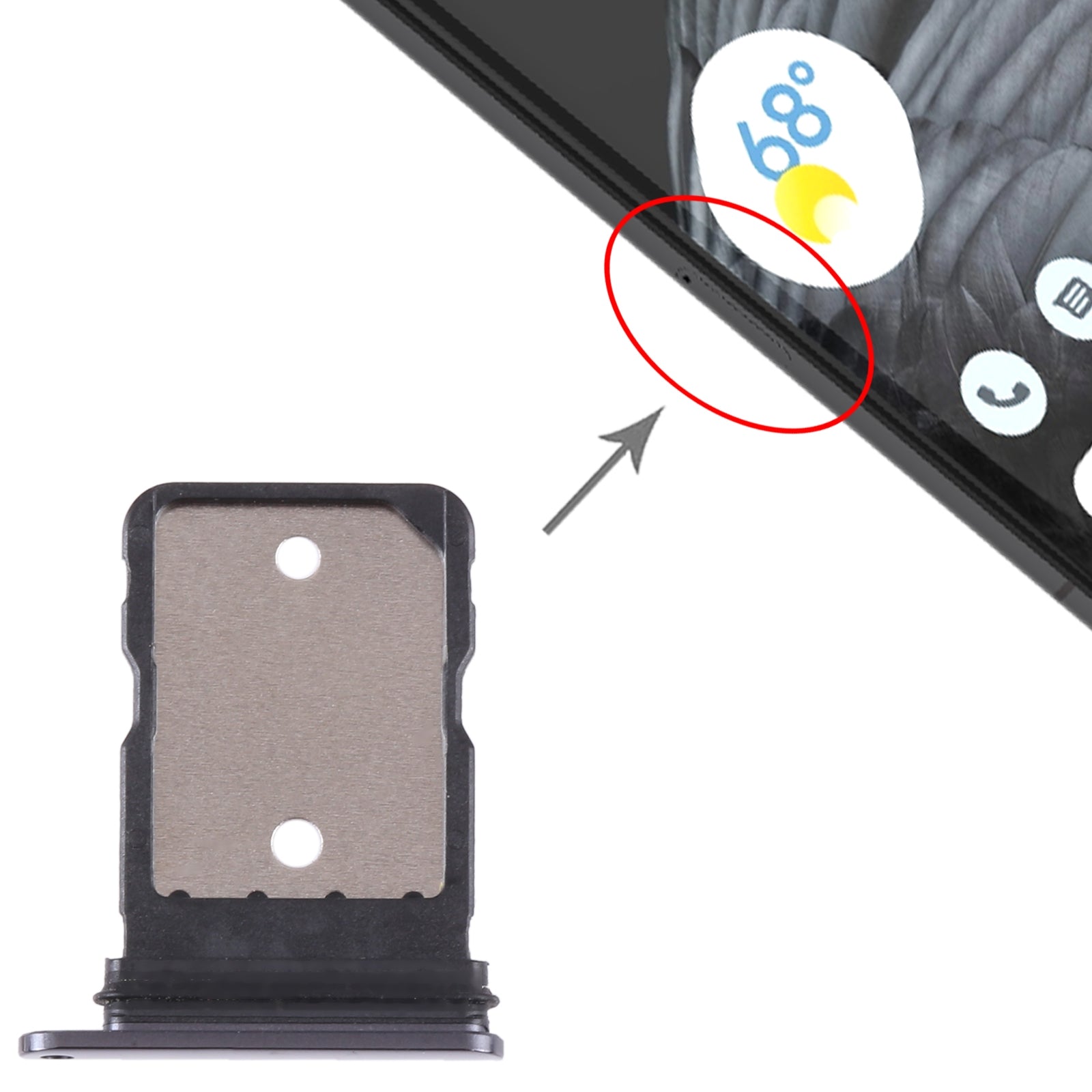 SIM-Card-Tray-with-SIM-Pin-for-Google-Pixel-7-Pro-(Black)