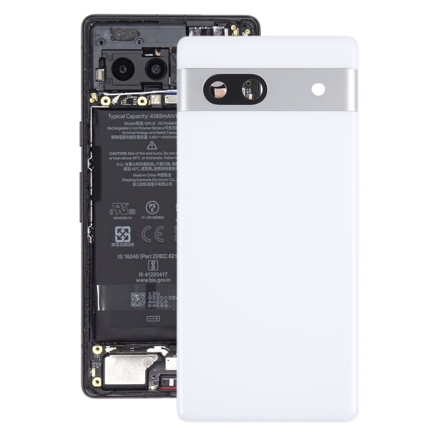 For-Google-Pixel-7A-Original-Battery-Back-Cover-with-Camera-Lens-Frame(White)