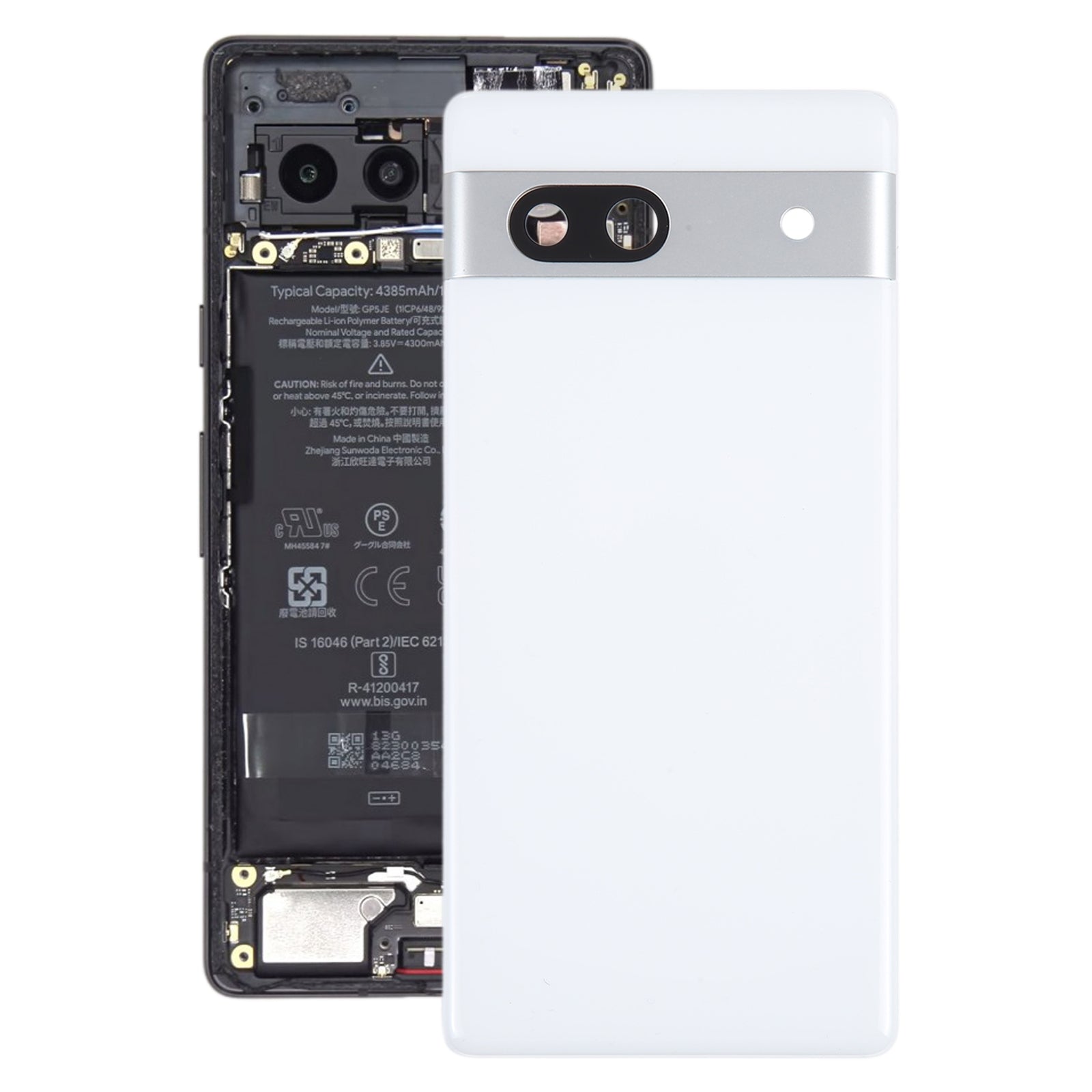 For-Google-Pixel-7A-Original-Battery-Back-Cover-with-Camera-Lens-Frame(White)