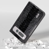 For-Google-Pixel-Fold-ABEEL-Genuine-Leather-Weilai-Series-Phone-Case(Black)