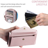 For-Google-Pixel-9-/-9-Pro-Wallet-Multi-card-Slot-Leather-Phone-Case-with-Lanyard(Rose-Gold)
