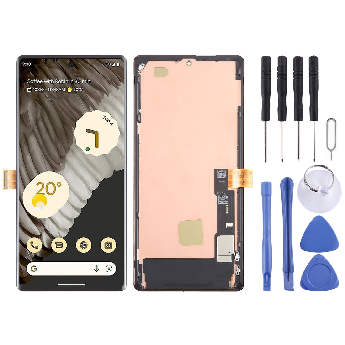 For-Google-Pixel-7-Pro-GP4BC-GE2AE-OLED-LCD-Screen-Digitizer-Full-Assembly-with-Frame