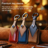 For-Honda-Car-Cowhide-Leather-Key-Protective-Cover-Key-Case,-Three-Keys-Start-Version-(Brown)