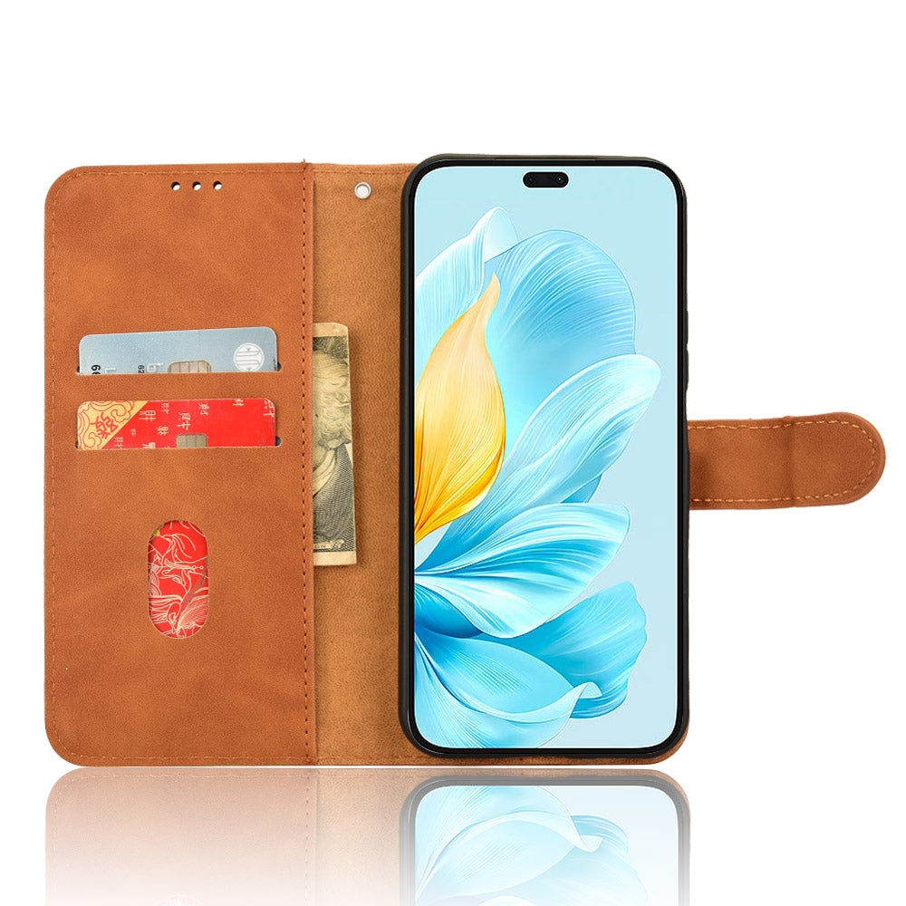 For-Honor-200-Lite-Global-Skin-Feel-Magnetic-Flip-Leather-Phone-Case(Brown)