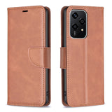 For-Honor-200-Lite-Global-Lambskin-Texture-Pure-Color-Flip-Leather-Phone-Case(Brown)