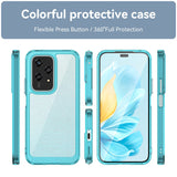 For-Honor-200-Lite-Global-Colorful-Series-Acrylic-Hybrid-TPU-Phone-Case(Transparent-Blue)