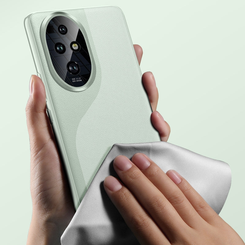 For-Honor-200-Plain-Leather-All-inclusive-Shockproof-Phone-Case(Green)