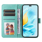 For-Honor-200-Lite-Global-Embossed-Sunflower-Leather-Phone-Case(Green)