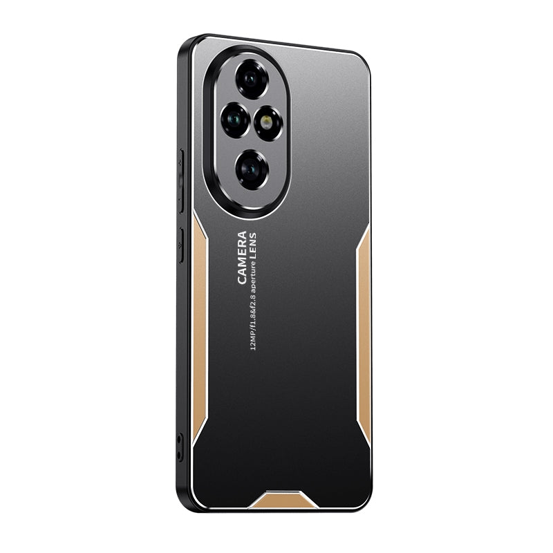 For-Honor-200-Pro-Blade-Series-TPU-Hybrid-Metal-Phone-Case(Gold)