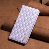 For-Honor-200-Lite-Global-Diamond-Lattice-Magnetic-Leather-Flip-Phone-Case(Purple)