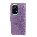 For-Honor-200-Lite-Global-Seven-petal-Flowers-Embossing-Leather-Phone-Case(Light-Purple)