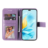 For-Honor-200-Lite-Global-Seven-petal-Flowers-Embossing-Leather-Phone-Case(Light-Purple)