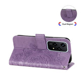For-Honor-200-Lite-Global-Seven-petal-Flowers-Embossing-Leather-Phone-Case(Light-Purple)