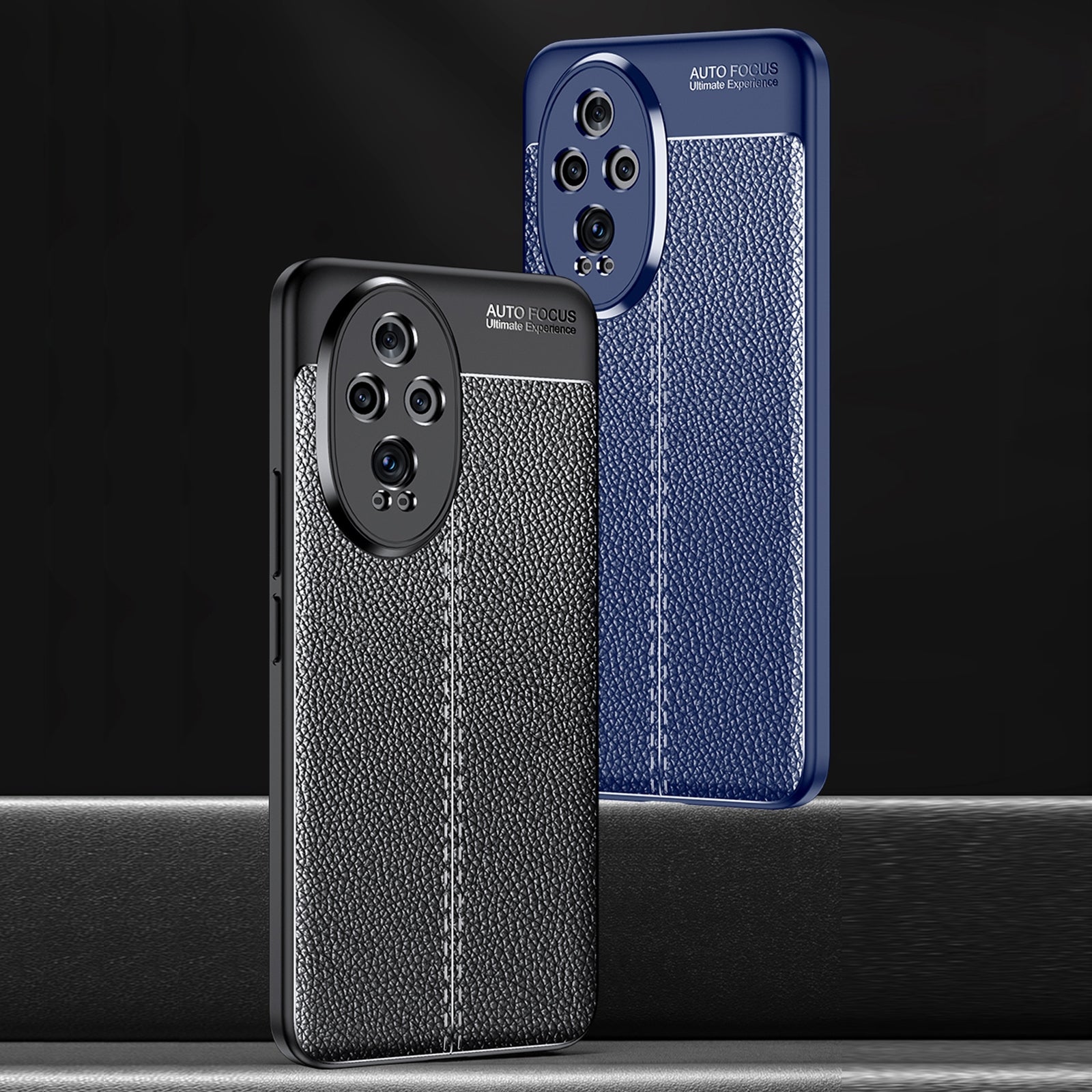 For-Honor-200-Pro-Litchi-Texture-Shockproof-TPU-Phone-Case(Blue)