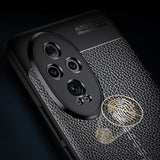 For-Honor-200-Pro-Litchi-Texture-Shockproof-TPU-Phone-Case(Blue)