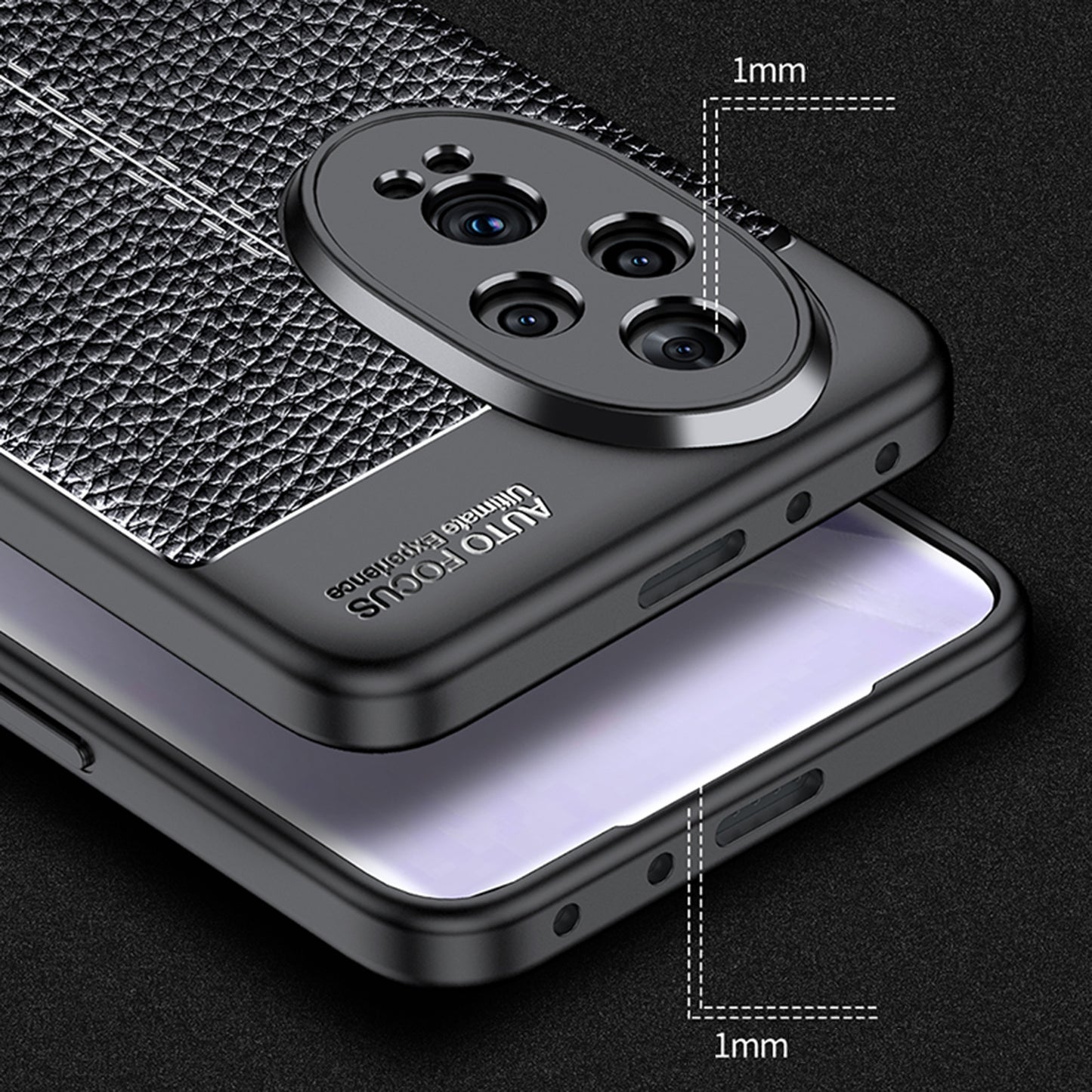 For-Honor-200-Pro-Litchi-Texture-Shockproof-TPU-Phone-Case(Blue)