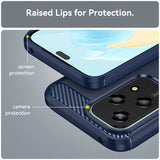 For-Honor-200-Lite-Global-Brushed-Texture-Carbon-Fiber-TPU-Phone-Case(Blue)