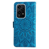 For-Honor-200-Lite-Global-Embossed-Sunflower-Leather-Phone-Case(Blue)