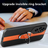 For-Honor-200-Pro-Magnetic-Litchi-Leather-Back-Phone-Case-with-Holder(Green)