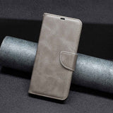 For-Honor-200-Lite-Global-Lambskin-Texture-Pure-Color-Flip-Leather-Phone-Case(Grey)