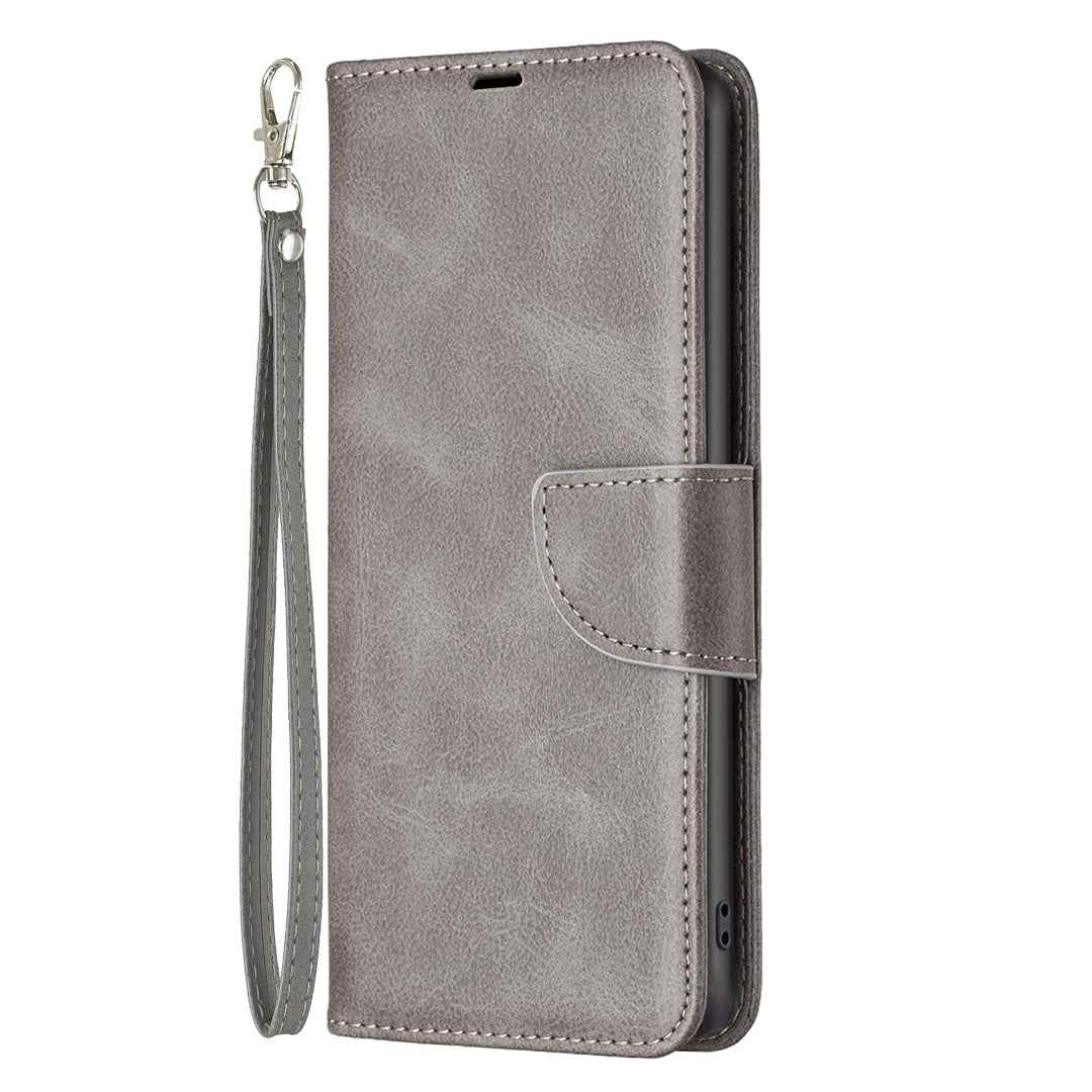 For-Honor-200-Lite-Global-Lambskin-Texture-Pure-Color-Flip-Leather-Phone-Case(Grey)