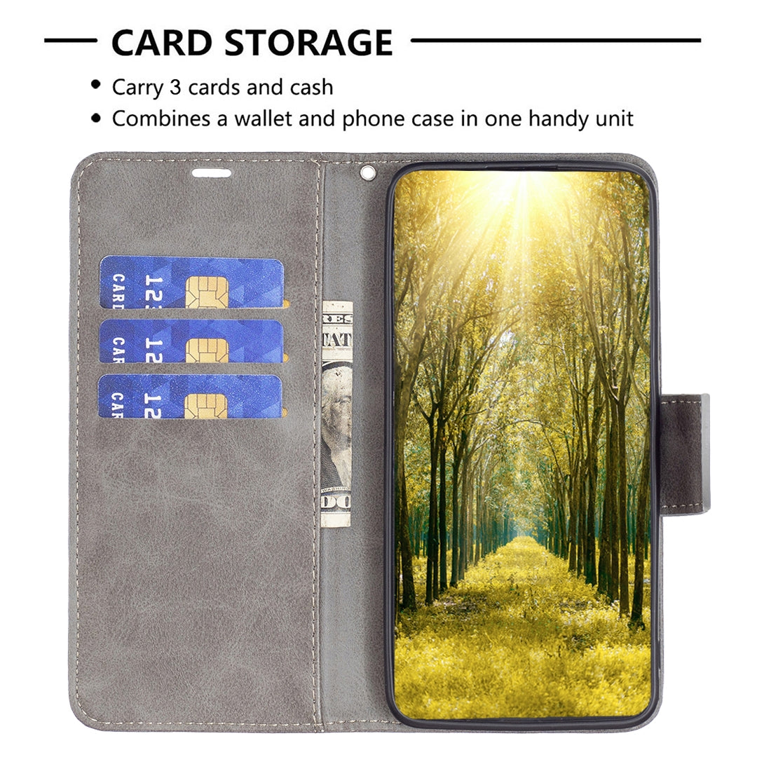 For-Honor-200-Lite-Global-Lambskin-Texture-Pure-Color-Flip-Leather-Phone-Case(Grey)