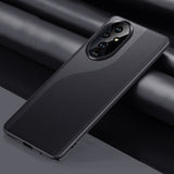 For-Honor-200-Plain-Leather-All-inclusive-Shockproof-Phone-Case(Black)