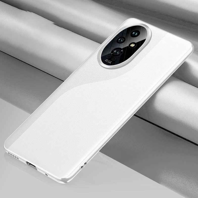 For-Honor-200-Plain-Leather-All-inclusive-Shockproof-Phone-Case(White)