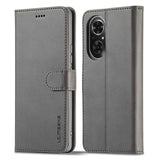 For-Honor-50-SE-LC.IMEEKE-Calf-Texture-Leather-Phone-Case(Grey)