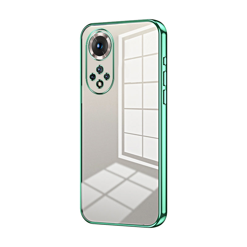 For-Honor-50-/-Huawei-nova-9-Transparent-Plating-Fine-Hole-Phone-Case(Green)