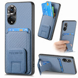 For-Honor-50-Carbon-Fiber-Card-Bag-Fold-Stand-Phone-Case(Blue)