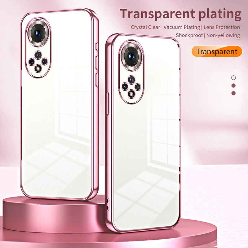 For-Honor-50-/-Huawei-nova-9-Transparent-Plating-Fine-Hole-Phone-Case(Green)