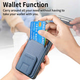 For-Honor-50-Carbon-Fiber-Card-Bag-Fold-Stand-Phone-Case(Blue)
