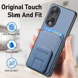 For-Honor-50-Carbon-Fiber-Card-Bag-Fold-Stand-Phone-Case(Blue)