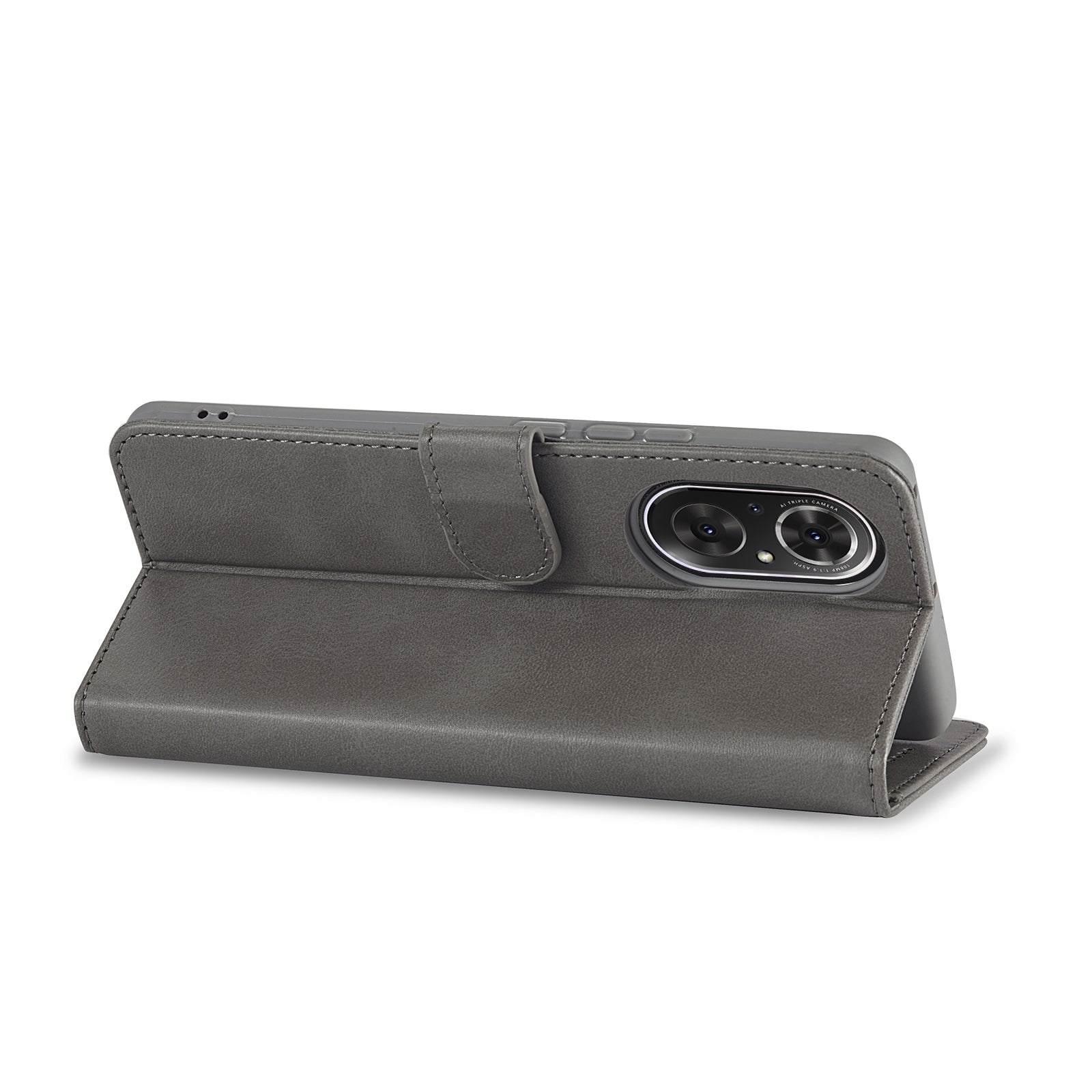 For-Honor-50-SE-LC.IMEEKE-Calf-Texture-Leather-Phone-Case(Grey)