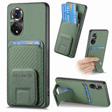 For-Honor-50-Carbon-Fiber-Card-Bag-Fold-Stand-Phone-Case(Green)