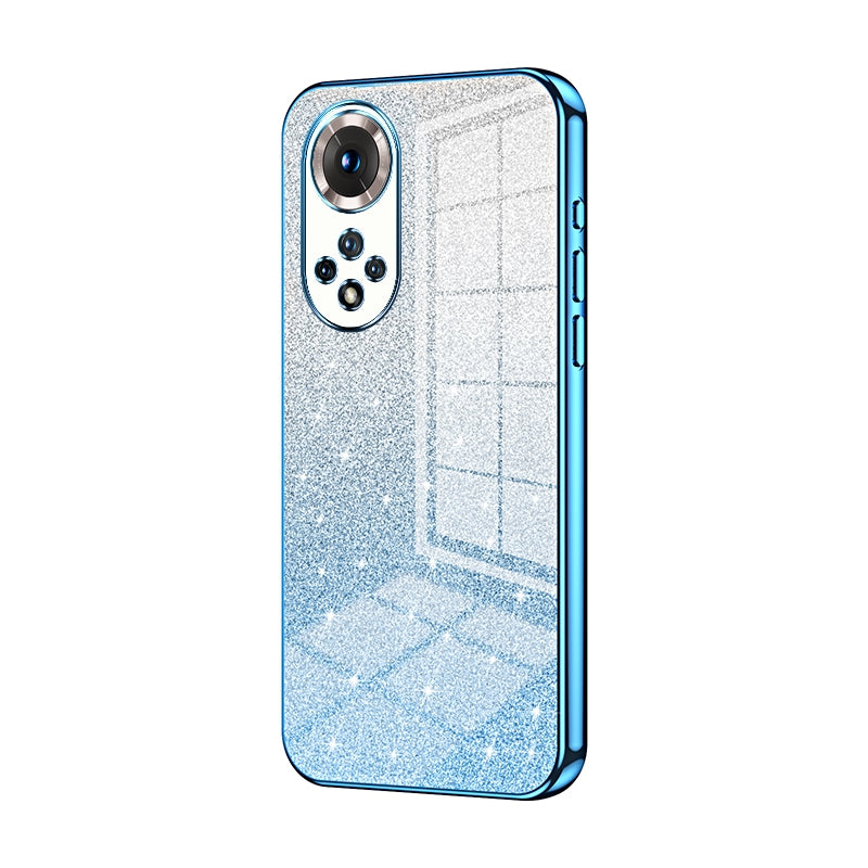 For-Honor-50-/-Huawei-nova-9-Gradient-Glitter-Powder-Electroplated-Phone-Case(Blue)
