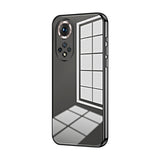 For-Honor-50-/-Huawei-nova-9-Transparent-Plating-Fine-Hole-Phone-Case(Black)