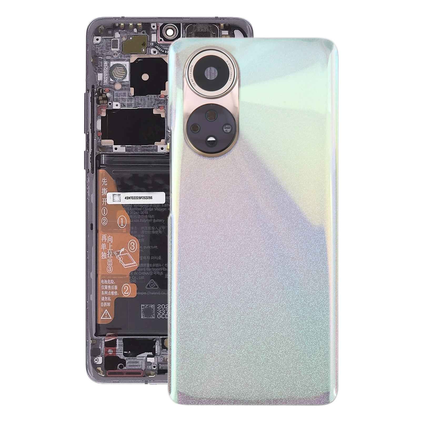 For-Honor-50-Battery-Back-Cover-with-Camera-Lens-Frame(Silver)