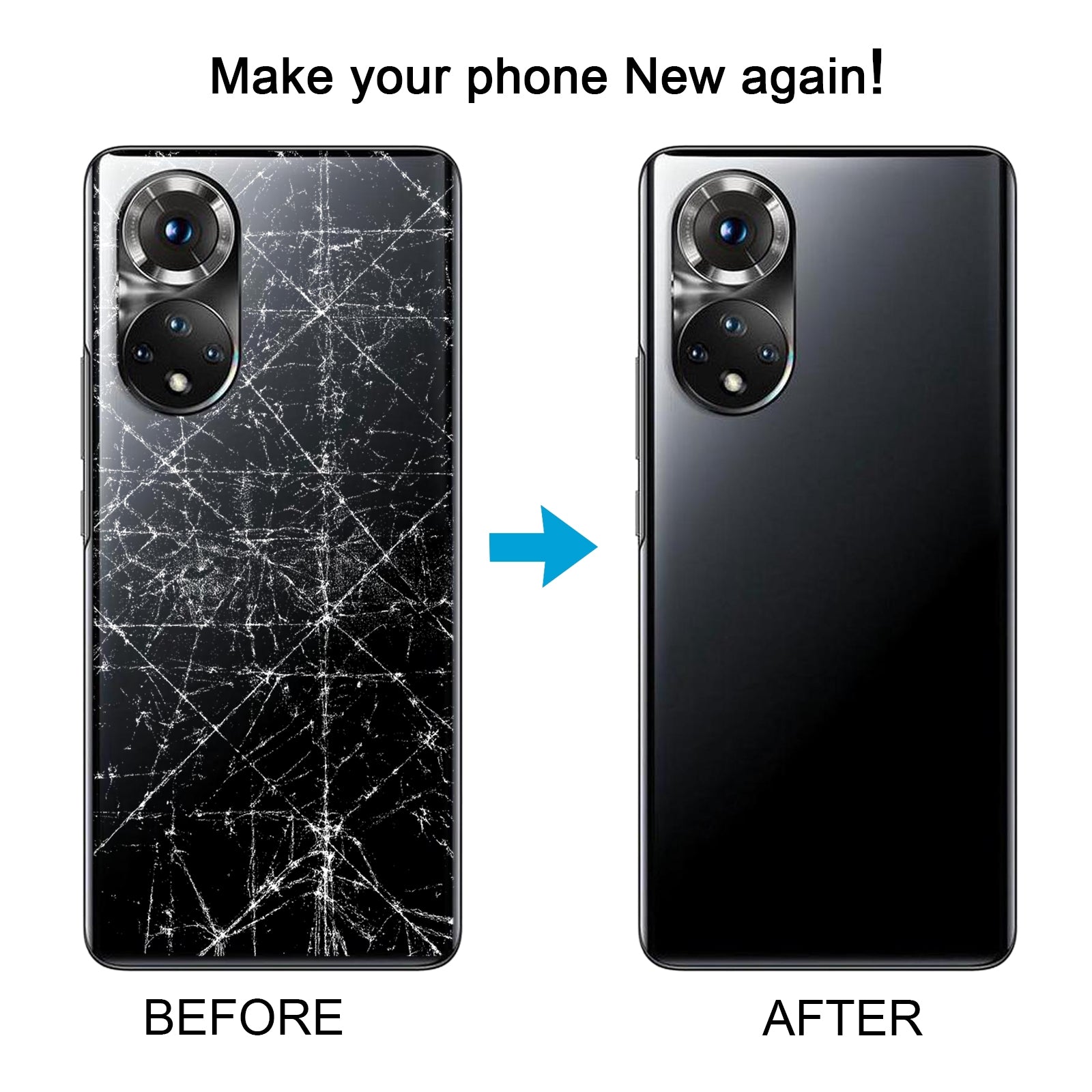 For-Honor-50-Battery-Back-Cover-with-Camera-Lens-Frame(Silver)