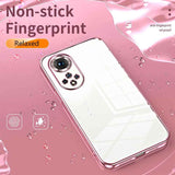 For-Honor-50-/-Huawei-nova-9-Transparent-Plating-Fine-Hole-Phone-Case(Purple)