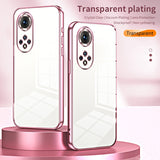 For-Honor-50-Pro-/-Huawei-nova-9-Pro-Transparent-Plating-Fine-Hole-Phone-Case(Gold)
