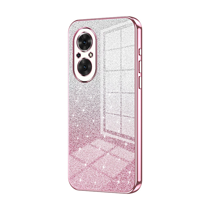 For-Honor-50-SE-Gradient-Glitter-Powder-Electroplated-Phone-Case(Pink)